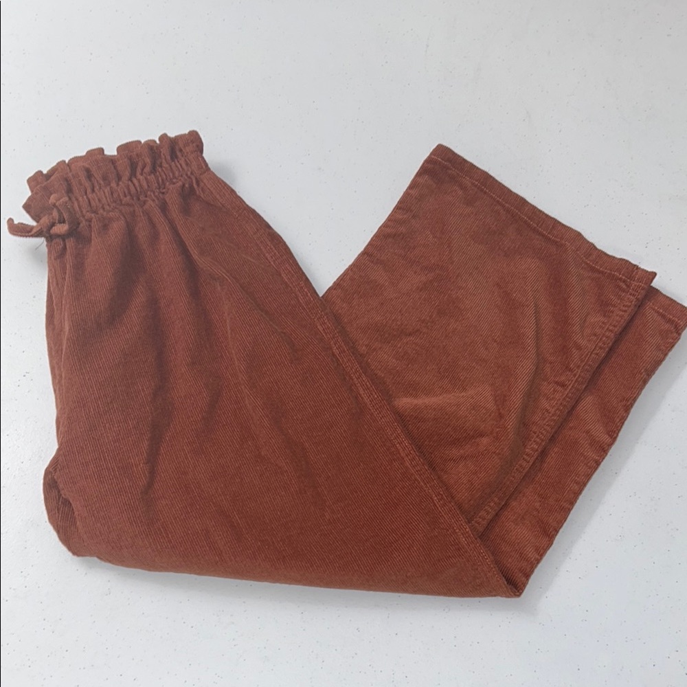 Pink Chicken NY Girl’s Rust Corduroy Wide Leg Theodore Pants Size 8